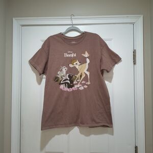 Disney Oversized Bambi Brown Shirt Size Large